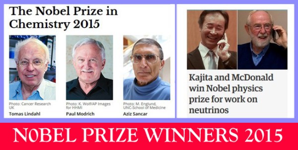 Nobel Prize 2015 winners